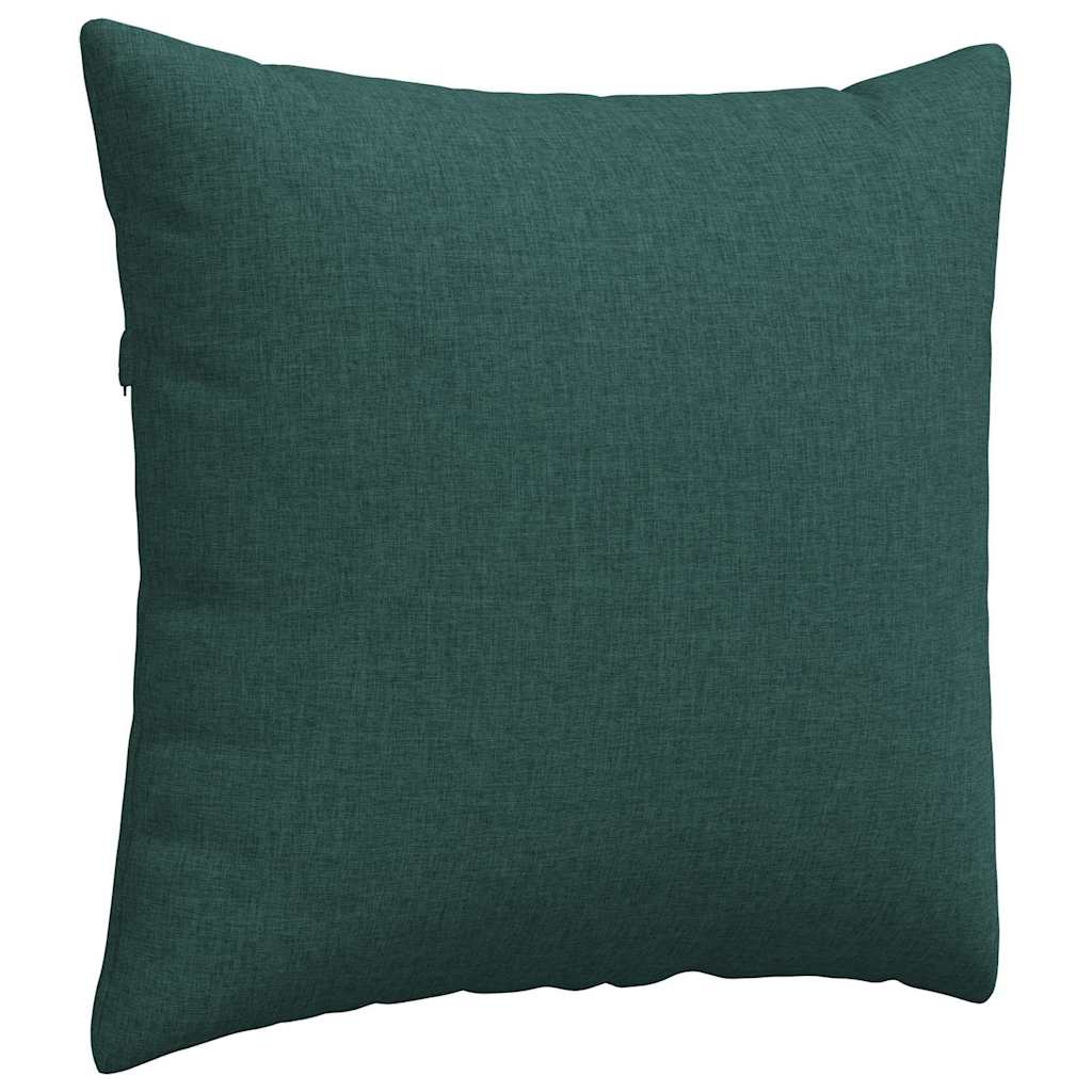 Sofa Pillows 2 pcs Dark Green 45 x 45 cm Fabric